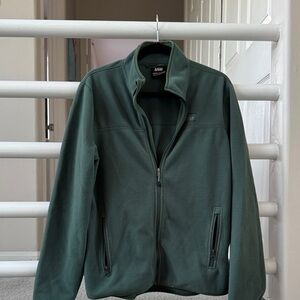 ❄️ REI Women's Gray Green Zip-Up Fleece Jacket SZ M